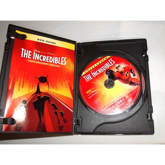 The Incredibles (DVD, 2004) Full Screen 2 DVD's Disney Pixar Bonus Features - Picture 3 of 4